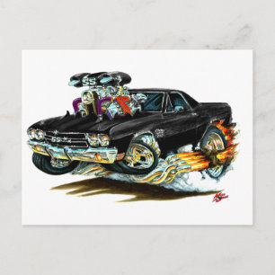 1970 El Camino Black Lastbil Vykort
