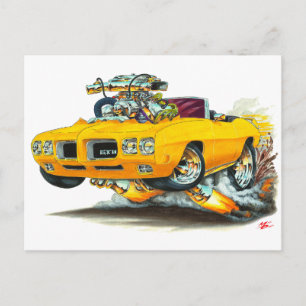 1970 GTO-Orange, konvertibel Vykort