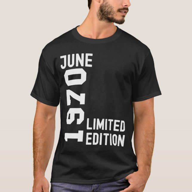 1970 juni Grattis på födelsedagen Party T Shirt (Framsida)
