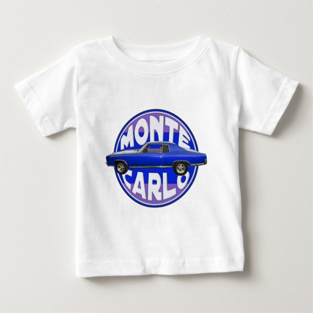 1970 månads karlo midnattblått t shirt (Framsida)