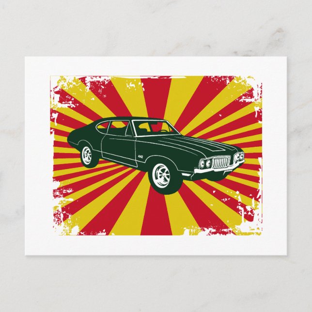 1970 Oldsmobile 442 Vykort (Framsida)