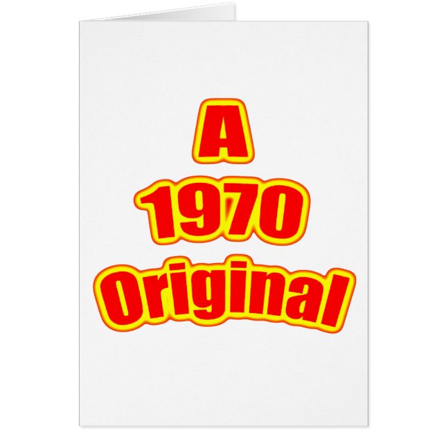 1970 original- rött hälsningskort (Framsidan)