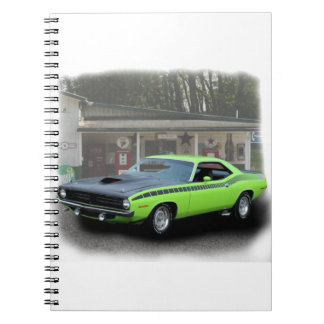 1970 Plymouth AAR Cuda i påfyllningsstatoserie Anteckningsbok