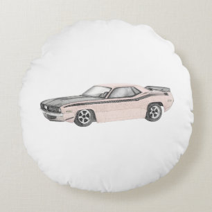 1970 Plymouth Barracuda Rund Kudde