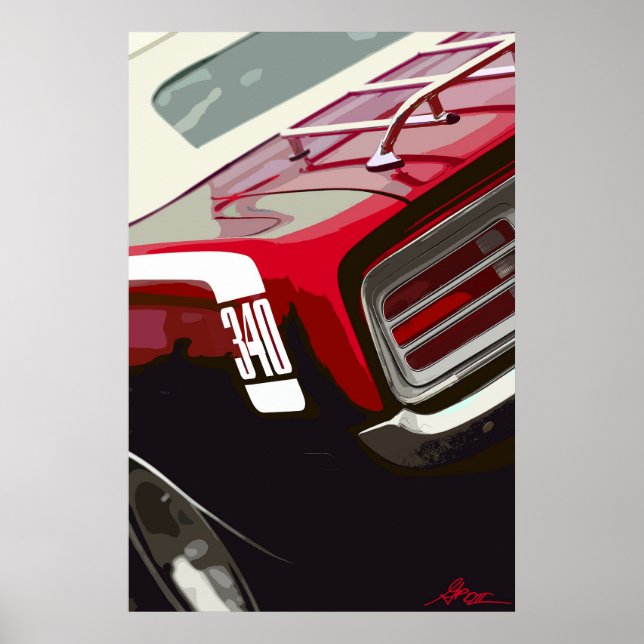 1970 Plymouth Cuda 340 Poster (Framsidan)