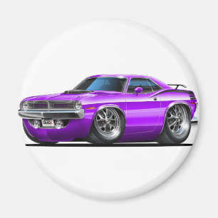1970 Plymouth Cuda Lila Car Magnet