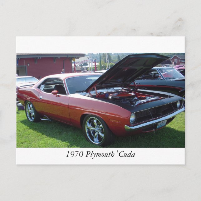 1970 Plymouth 'Cuda' Vykort (Framsida)