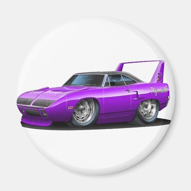 1970 Plymouth Superbird Lila Car Magnet (Framsidan)