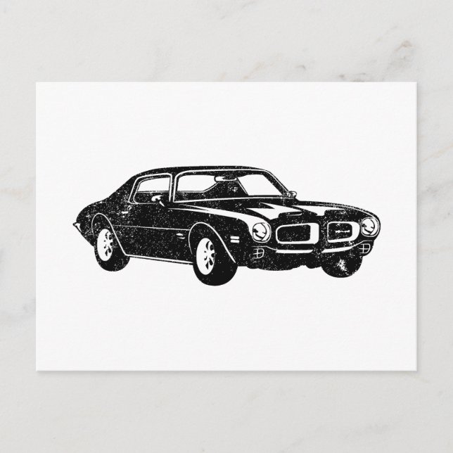 1970 Pontiac Firebird 400 Ram Air Vykort (Framsida)