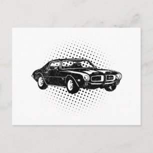 1970 Pontiac Firebird 400 Ram Luft Vykort