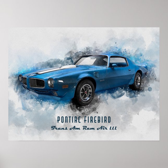 1970 Pontiac Firebird Trans Am Ram Air III Poster (Framsidan)
