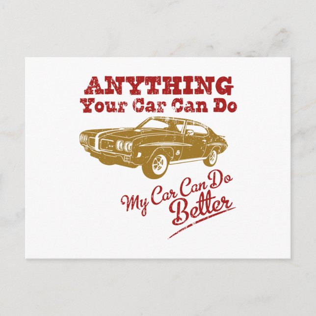 1970 Pontiac GTO 455 "JUDGE" Vykort (Framsida)