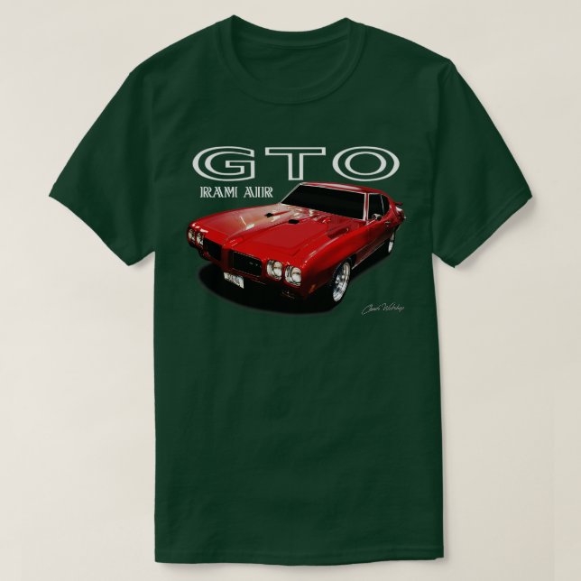 1970 Pontiac GTO T Shirt (Design framsida)