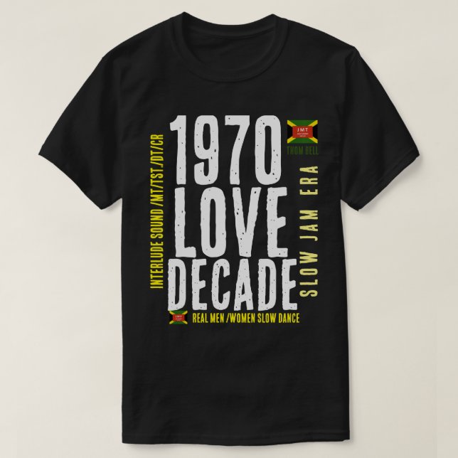 1970 REAL MANAR SLOW DANCE Basic-Mörk T-Shirt (Design framsida)