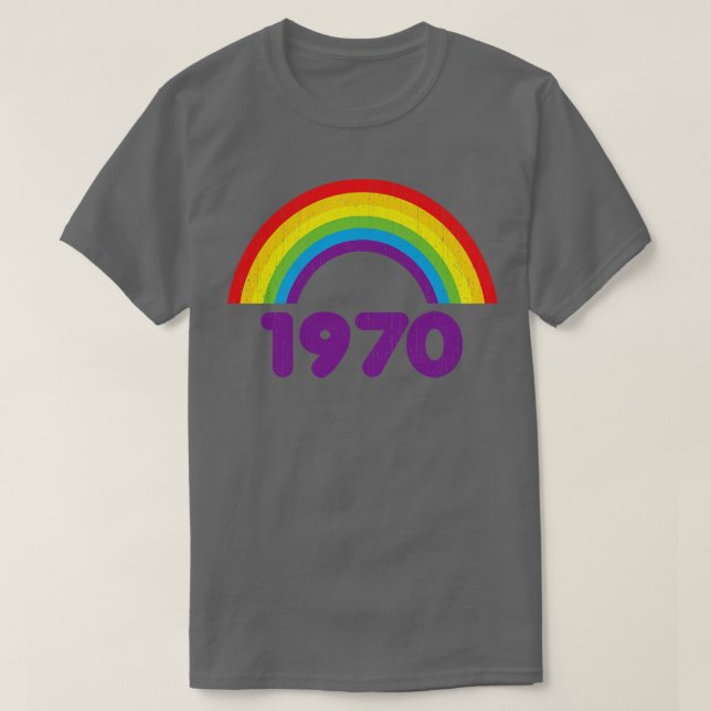 1970 Regnbåge T Shirt (Design framsida)