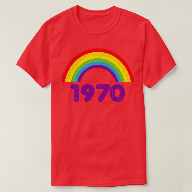 1970 Regnbåge T Shirt (Design framsida)