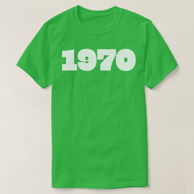 1970 Retro-årstypografi T Shirt (Design framsida)