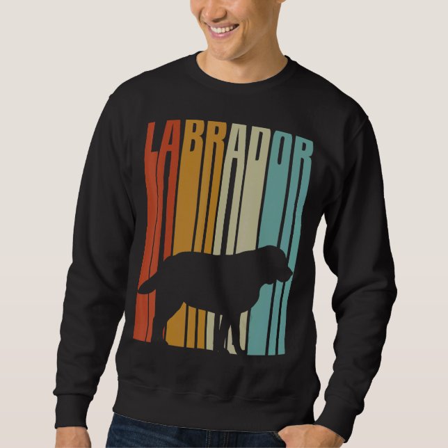 1970 Retro Stil Labrador Lång Ärmad Tröja (Framsida)