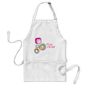 1970:s Retro Circle Square 1950 Groovy Apron Förkläde