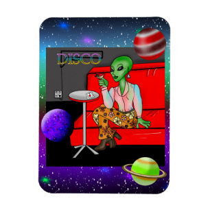 1970:s Retro Extraterrestrial i Disco Lounge Magnet
