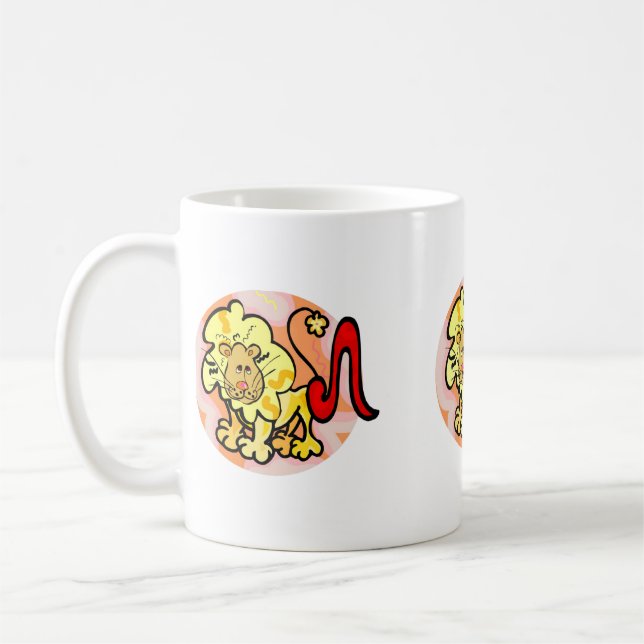 1970-talet Lejon med Symbol i stil Leo Kaffemugg (Vänster)