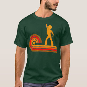 1970-talet: Retro Stil Disco Dancer Silhouette Dis T Shirt
