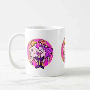 1970-talet stil Gemini Painting with Symbol Kaffemugg