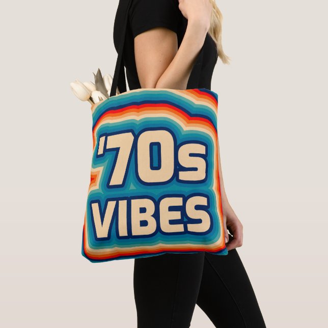 1970-talet vibes 70-talets vibes TOTES Tygkasse (Närbild)