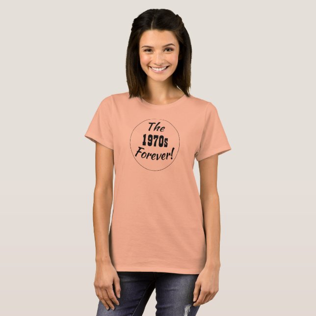 1970-talets decennium Roligt 70-årsjubileum för åt T Shirt (Hel framsida)