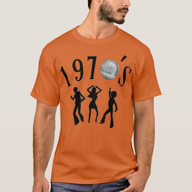 1970-talets Disco Party Theme Costume T Shirt (Framsida)