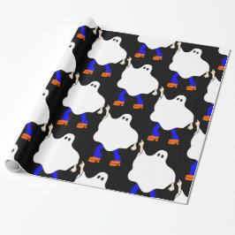 1970-talets discohalloween spökgroovy presentpapper