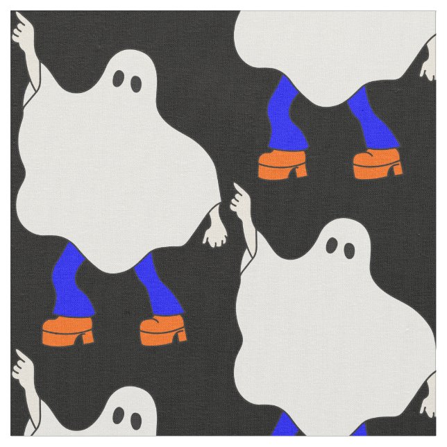 1970-talets discohalloween spökgroovy tyg (Närbild)