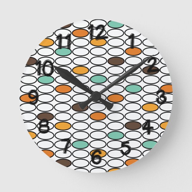 1970-talets Ovaler  Rund Klocka (Framsida)