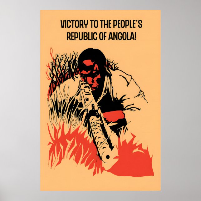 1970-talets propagandaposter Angola seger för Poster (Framsidan)
