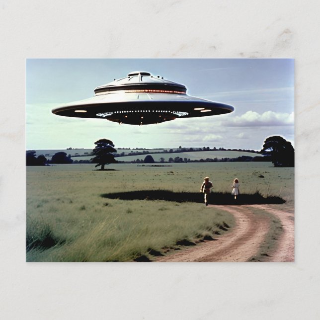 1970-talets Retro UFO Photo Australian Outback Vykort (Framsida)