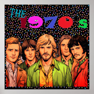 1970-talets Retro Vibe 24x24" Väggposter Poster