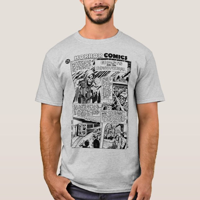 1970-talets SKRÄCK Serietidnings T-Shirt (Framsida)