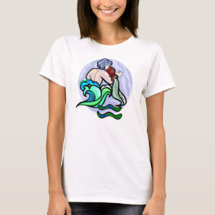 1970-talets stil Aquarius-målning med symbol T Shirt