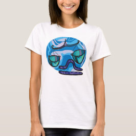 1970-talets stil-libra-skalor med symbol t-shirt