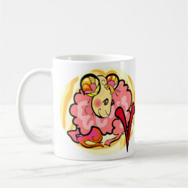 1970-talets stil målar med symbol kaffemugg