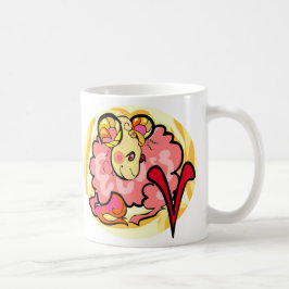 1970-talets stil målar med symbol kaffemugg