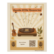 1970-tals Minnesvård Musik Affisch Demens Alzheime