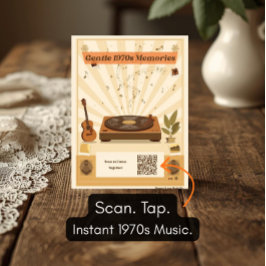 1970-tals Musikspellista Postkort för Demens Vykort