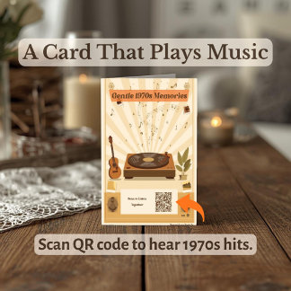 1970-Tals Nostalgi Musikterapi Grattis Kort