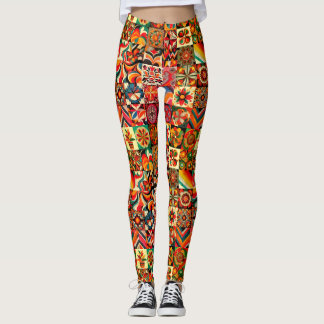 1970-tals Retro Färger + Stil på Par av Anpassade  Leggings