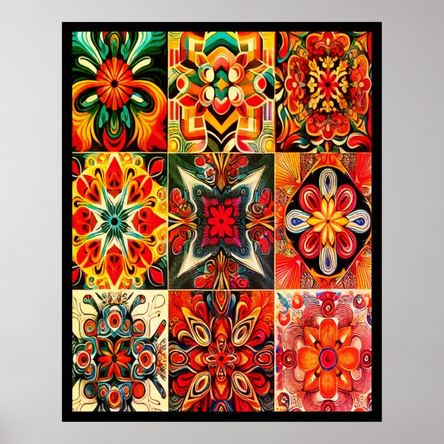 1970-tals Retro-vibe på en fantastisk väggposter Poster (Framsidan)