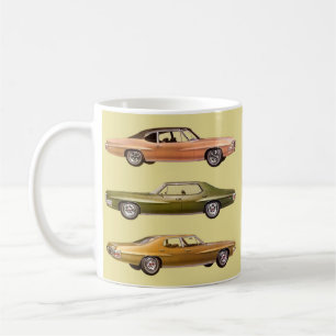 1970 tre muskelbilar kaffemugg