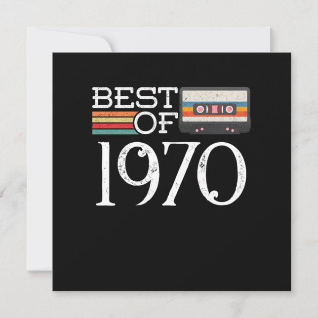 1970 Vintage 50:e födelsedag Inbjudningar (Framsida)