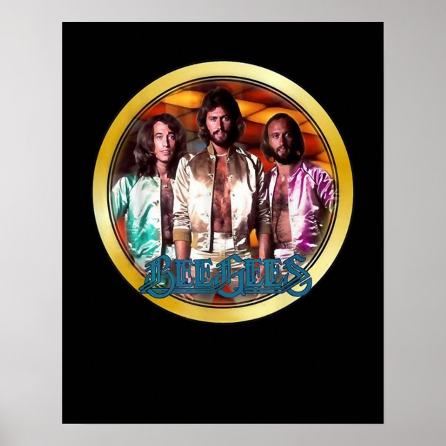 1970's Classic Bee Gees Anpassningsbar Art Poster (Framsidan)