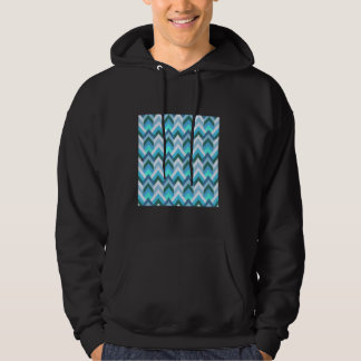 1970'S GEOMETRIC ARROW MÖNSTER FLAMESTICH BLUE GRE HOODIE